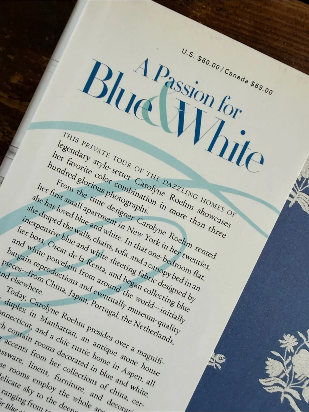 A Passion for Blue & White Coffee Table Book by Carolyne Roehm - Picture 2 of 15